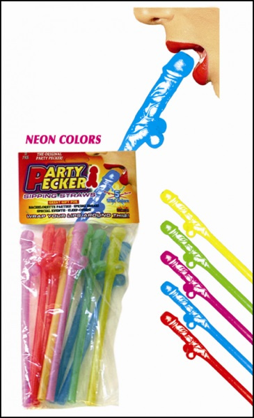 Penis Straws - Neon Colors 