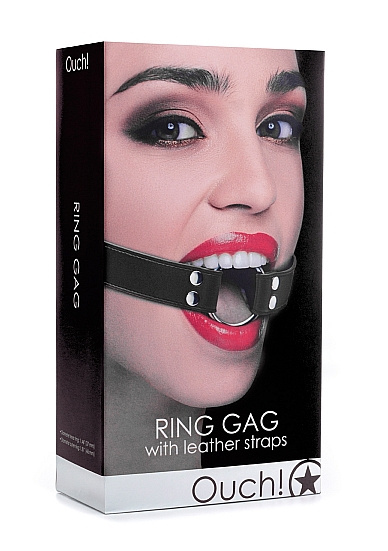 Ouch! - Ring Gag w/ Leather Straps
