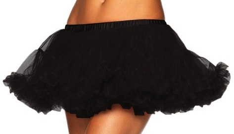 Puffy Chiffon Mini Petticoat - Black