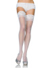 Silicone Stay Up - Sheer w/ lace top - White