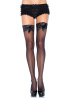 Sheer Lace Top Stockings w/ Satin Bow 