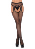 Fishnet Suspender Hose w/ Scalloped Trim