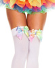 Opaque Thigh Highs w/ Rainbow Bow