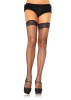 Stay Up - Fishnet Thigh Highs w/ Silicone Lace Top